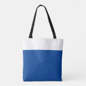 Eleganter Chic Deep Blue White Farbblock nahtlos Tasche (Rückseite)