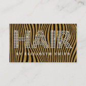 Eleganter Chic Diamond Gold Haar Dresser Friseurin Visitenkarte (Vorderseite)