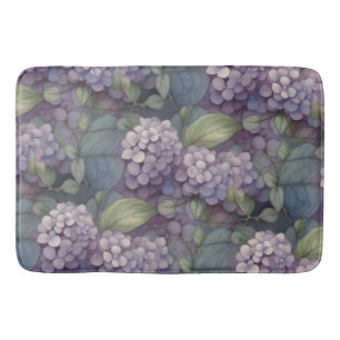 Eleganter, chic dusty lila boho Aquarellblume Badematte