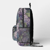 Eleganter, chic dusty lila boho Aquarellblume Bedruckter Rucksack (Rechts)