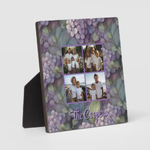 Eleganter, chic dusty lila boho Aquarellblume Fotoplatte