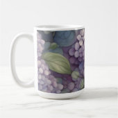 Eleganter, chic dusty lila boho Aquarellblume Kaffeetasse (Links)
