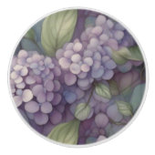 Eleganter, chic dusty lila boho Aquarellblume Keramikknauf (Vorderseite)