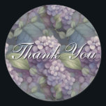 Eleganter, chic dusty lila boho Aquarellblume Runder Aufkleber<br><div class="desc">Weich mutierte staubige lila Aquarellblüte</div>