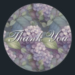 Eleganter, chic dusty lila boho Aquarellblume Runder Aufkleber<br><div class="desc">Weich mutierte staubige lila Aquarellblüte</div>
