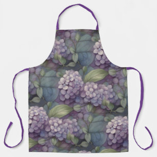 Eleganter, chic dusty lila boho Aquarellblume Schürze