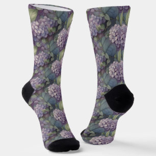 Eleganter, chic dusty lila boho Aquarellblume Socken