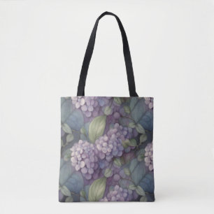 Eleganter, chic dusty lila boho Aquarellblume Tasche