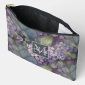 Eleganter, chic dusty lila boho Aquarellblume Zubehörtasche (Offen)