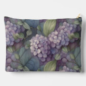 Eleganter, chic dusty lila boho Aquarellblume Zubehörtasche (Rückseite)