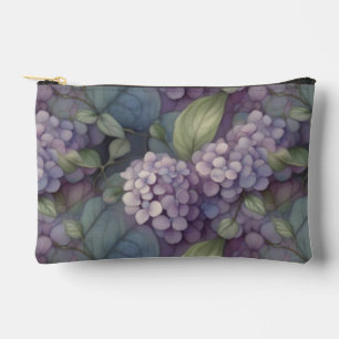 Eleganter, chic dusty lila boho Aquarellblume Zubehörtasche