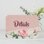 Eleganter Chic Floral Einladung (Stehend Vorderseite)