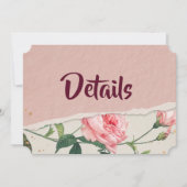 Eleganter Chic Floral Einladung (Vorderseite)
