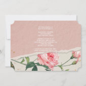 Eleganter Chic Floral Einladung (Rückseite)