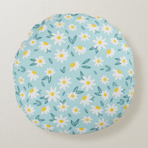 Eleganter Chic floral Rundes Kissen