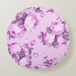Eleganter Chic floral Rundes Kissen
