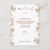 Eleganter Chic Floral Wedding Details QR Code Begleitkarte (Vorderseite)