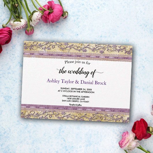 Eleganter Chic Frame Luxury Script Formal Hochzeit Einladung