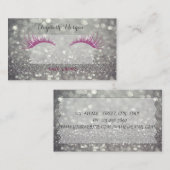 Eleganter Chic, Glittery, Bokeh, Imitate Lashes Visitenkarte (Vorne/Hinten)