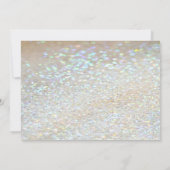 Eleganter Chic, Glitzer, Daisy Wedding Save the da Date (Rückseite)