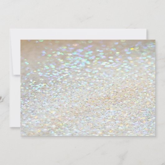 Eleganter Chic, Glitzer, Daisy Wedding Save the da Date (Rückseite)