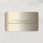 Eleganter Chic Glitzer Gold Cupcake, Süßigkeiten,  Visitenkarte (Rückseite)