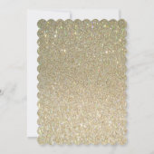 Eleganter Chic Glitzer, Rose Brautparty Einladung (Rückseite)