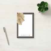 Eleganter Chic Gold Black Personalisiert Post-it Klebezettel (Büro)