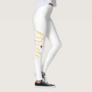 Eleganter Chic Gold Bride Wedding Junggeselinnen-A Leggings