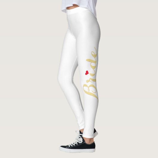 Eleganter Chic Gold Bride Wedding Junggeselinnen-A Leggings (Links)