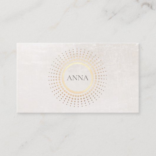 Eleganter Chic Gold Circle Visitenkarte (Vorderseite)