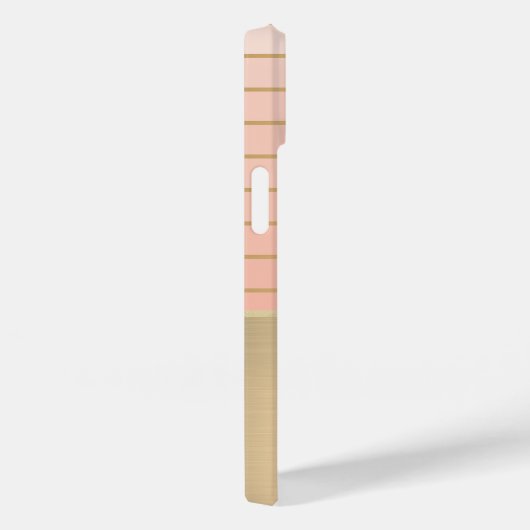 Eleganter Chic Gold gestreift Case-Mate iPhone Hülle (Rückseite / Rechts)