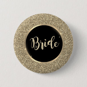 Eleganter Chic Gold Glitzer Button
