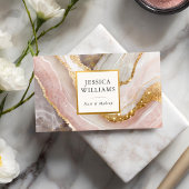 Eleganter Chic Gold Glitzer Marble Moderne Visitenkarte