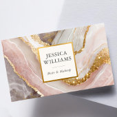 Eleganter Chic Gold Glitzer Marble Moderne Visitenkarte