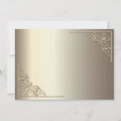 Eleganter Chic Gold-Herzen-Rahmen Save The Date (Rückseite)