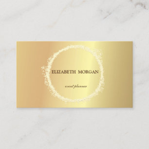 Eleganter Chic  Gold Konfetti Kreis Visitenkarte