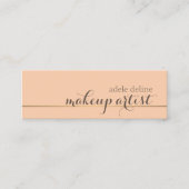 Eleganter Chic Gold Line Makeup Artist Mini Visitenkarte (Vorderseite)