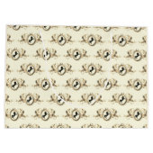 Eleganter Chic Gold Reittier Ribbon Wappen Name Große Geschenktüte (Rückseite)