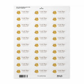 Eleganter Chic, Gold Rose, White Address Label (Vorne)
