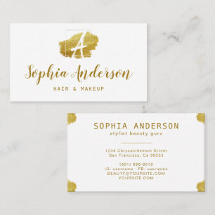 Eleganter Chic Golden & Signature Script Business  Visitenkarte