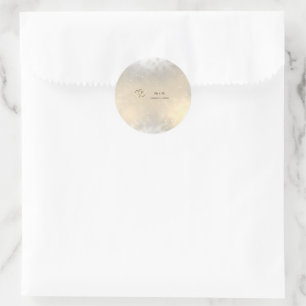 Eleganter Chic Goldherzen Runder Aufkleber