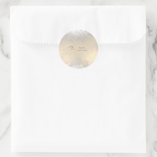Eleganter Chic Goldherzen Runder Aufkleber (Tasche)