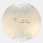 Eleganter Chic Goldherzen Runder Aufkleber (Vorderseite)