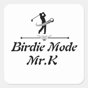 Eleganter Chic Golf Square Aufkleber Geschenk 2026
