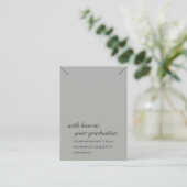 ELEGANTER CHIC GRAY ABSCHLUSS NECKLACE DISPLAY-KAR PLATZKARTE (Stehend Vorderseite)