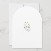 Eleganter Chic Greenery Floral Monogram Wedding Ar Einladung (Rückseite)