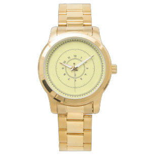 Eleganter Chic Herren Gold  Armbanduhr