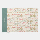 Eleganter Chic Hübsch Floral Muster Individuelle N Geschirrtuch (Horizontal)