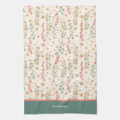 Eleganter Chic Hübsch Floral Muster Individuelle N Geschirrtuch (Vertikal)